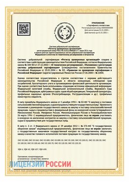 Приложение к сертификату для ИП Сафоново Сертификат СТО 03.080.02033720.1-2020